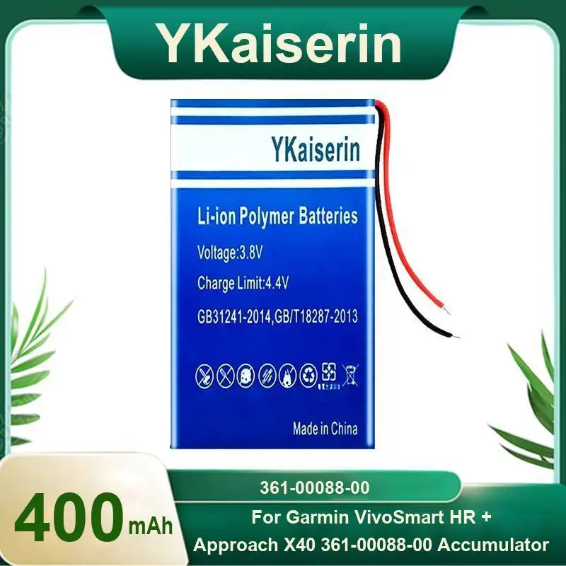 

Батарея для часов 400 мАч для Garmin Vivosmart HR HR+ Approach X40 361-00088-00 Аккумулятор