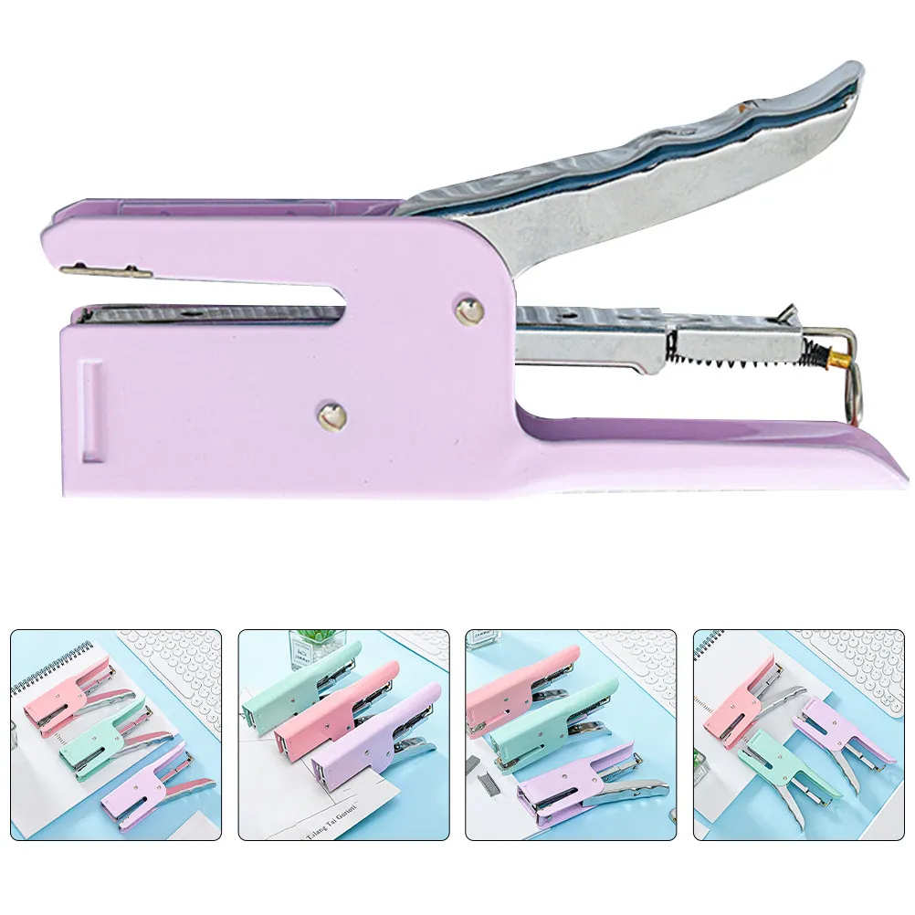 macaron-color-professional-metal-stapler-high-durability-easy-to-use-comfortable-grip-streamlined-design-for-office-home-school