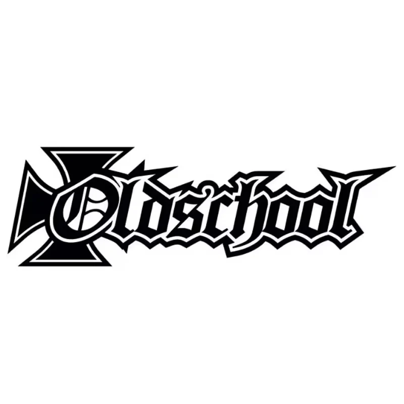 

Наклейки на автомобиль с рисунком алфавита в стиле олдскул, декоративные наклейки на заднее стекло, наклейки для маскировки царапин, милые, оригинальные.