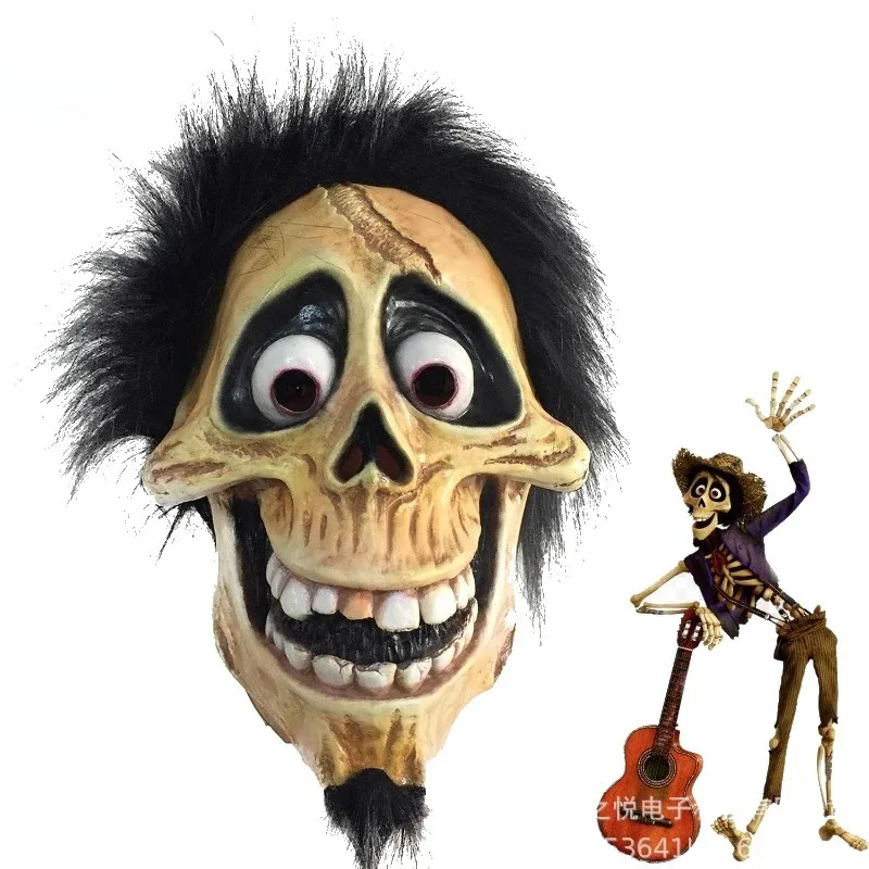 

Movie Coco Miguel Cosplay Full Head Fancy Ball Helmet Costume Props Latex Mask Halloween Birthday Party Accessories
