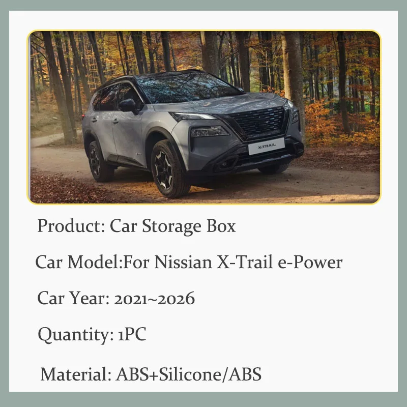 Car Storage Box For Nissan Rogue X-Trail e-Power Xtrail T33 2021~2026 Anti-dirty Covers Armrest Center Console Boxes Accessories