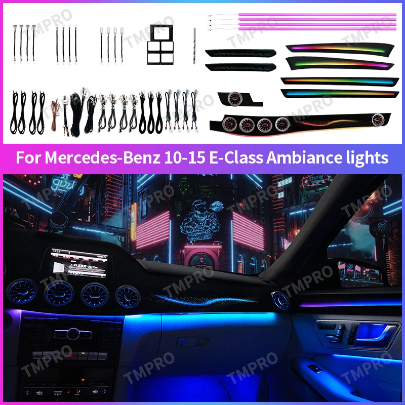 

Applicable for 2009-2016 Benz E W212 Car Ambient Lights Automotive Interior Decoration64 Colors LED Safety assistance systems