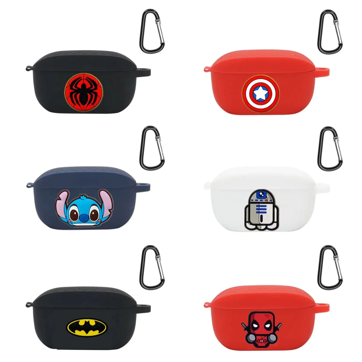 

for JBL Wave 100 TWS / Wave Buds Protective Silicone Cute Cartoon Covers WaveBuds Wireless Earbuds Shell
