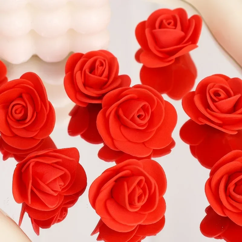 100PCS Artificial Rose Flower Heads, Real Looking Foam Roses for DIY Wedding Baby Shower Centerpieces Party Home Decorations