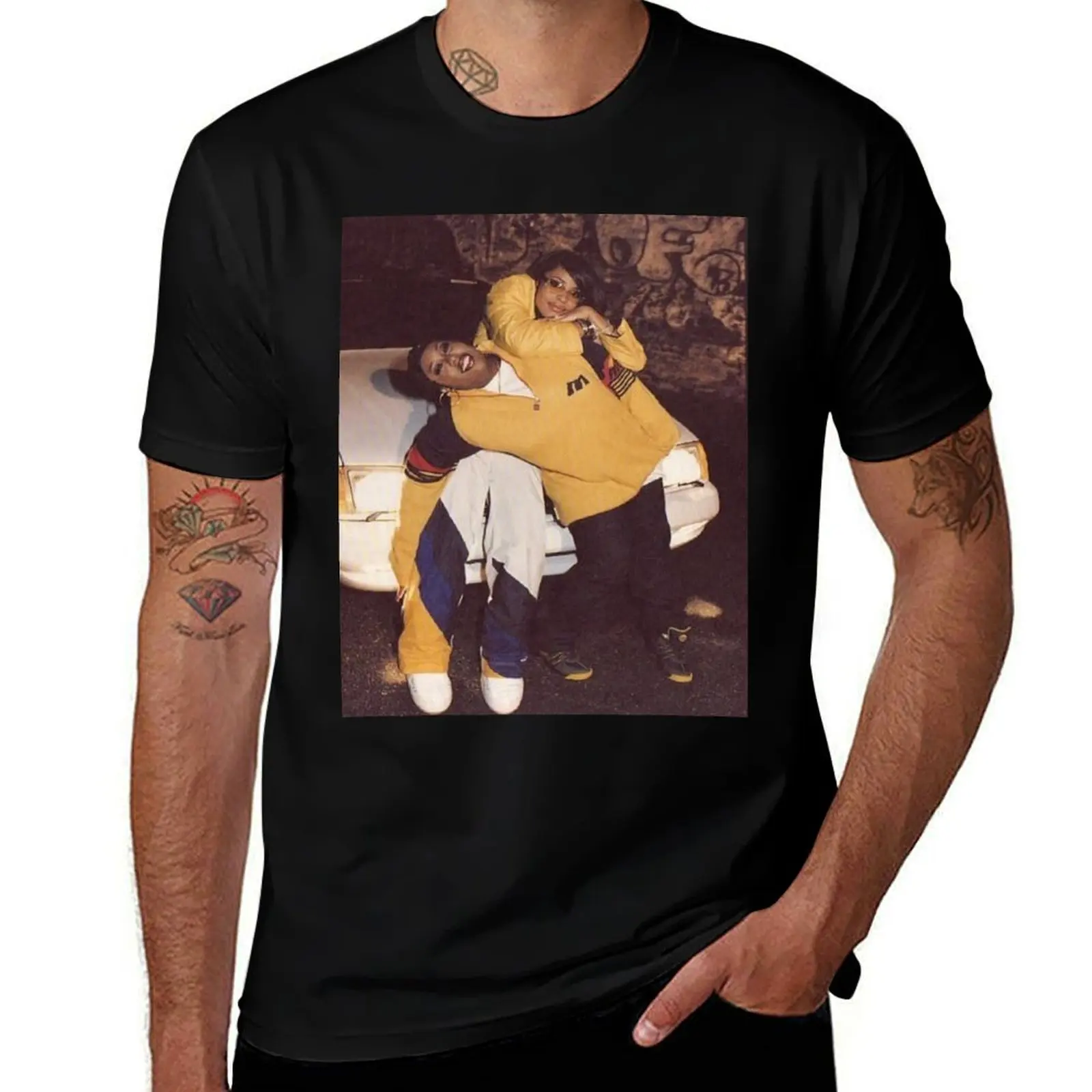 Missy Elliot and Aayilah 90s T-Shirt Breathable Workout Short Sleeve Top T-Shirt