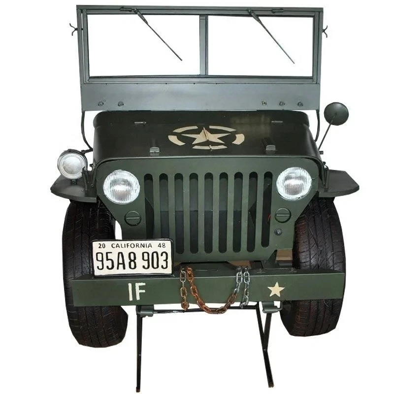 

Wholesale Metal Crafts Vintage Wall Decor Vintage Large Car Storage Box with Light Restaurant Coffee Bar Decor and Accessories