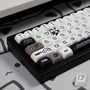 Kediler ve yavru kedi keycaps taşlama profil boya alt termal pbt keycaps özel, güzel, klavye için 64/104/108 mekanik klavye Klavye oyun corsair'inizdeki en iyi 10 satış-no. 9