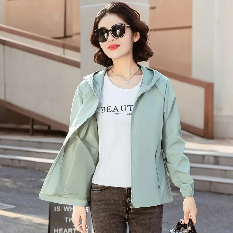 Women's 2027 Spring Autumn New Coat Windproof Waterproof Female Outdoor Leisure Mountaineering Jacket Loose Long Sleeve Outwear