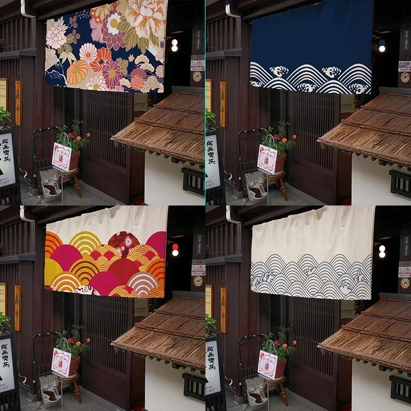 VIKAMA Vorhang im japanischen Stil, Sushi-Restaurant-Eingangstrennvorhang, Wohnzimmer, Schlafzimmer, Sichtschutzvorhang