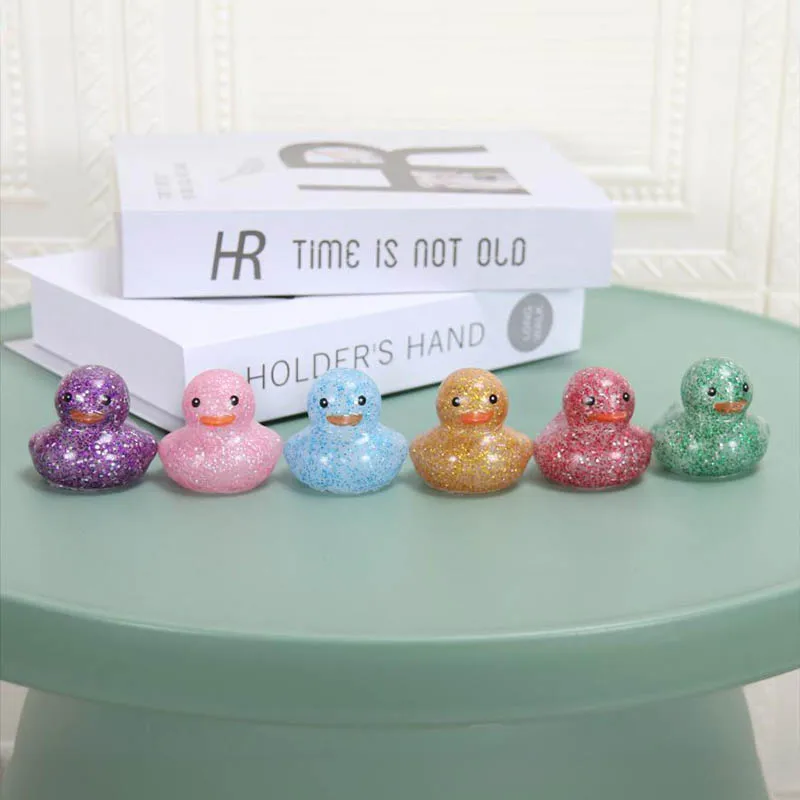 6pcs Duck Bathroom Shower Pinching Toys Little Duck Pinch Call Water Toys Summer Beach And Pool Activity Children's Party Gifts