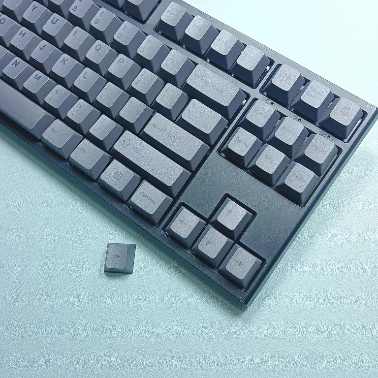 Imagem -03 - Minimalista Preto Pbt Keycaps Dye Sublimation Perfil Cereja Inglês Keycap Japonês para Teclado Mecânico Interruptor mx 130 Teclas