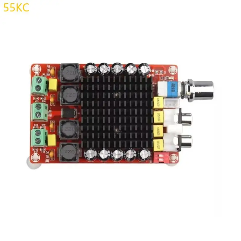 55kc 100W+100W الفئة D لوحة مكبر للصوت الرقمي TDA7498 Chip DC14-34V لمشاريع DIY وعشاق الصوت
