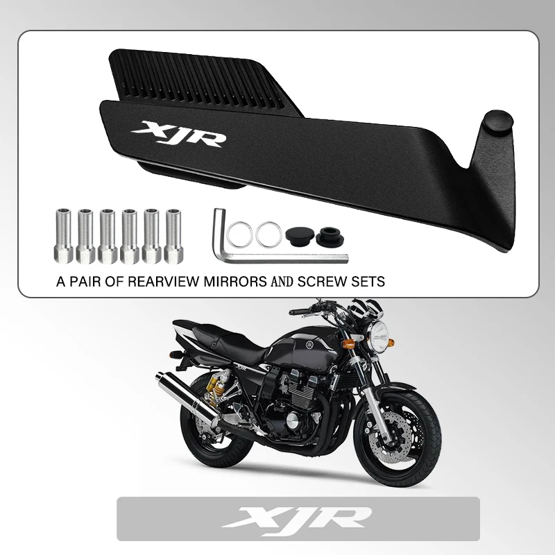 Track Certified Wide-angle Motorcycle Fixed Wind Wing Rearview Mirror For YAMAHA XJR1300 XJR1200 XJ6N XJR300 XJR 1300 1200