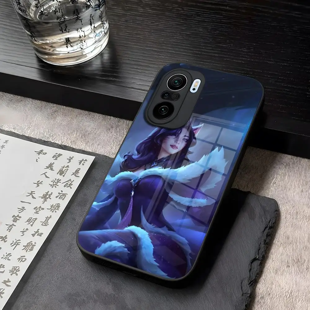 Leagues Of Legends LOL Ahri Phone Case Tempered Glass For Xiaomi 14 12 Lite Pro 13 11t Lite POCO M6 M5 X6 X5 X3 NFC F5 F6 Pro Co