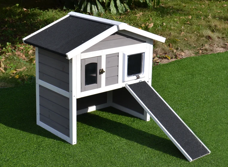 Cat House with Door, Rainproof - Kids Outdoor Table And Chair Set 评论和价格