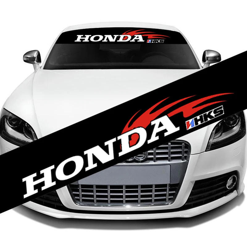 

For Honda HKS Mugen Power I-VTEC Logo Civic City Accord Car Styling Sunshade Front Windshield Banner Decal Reflective Stickers