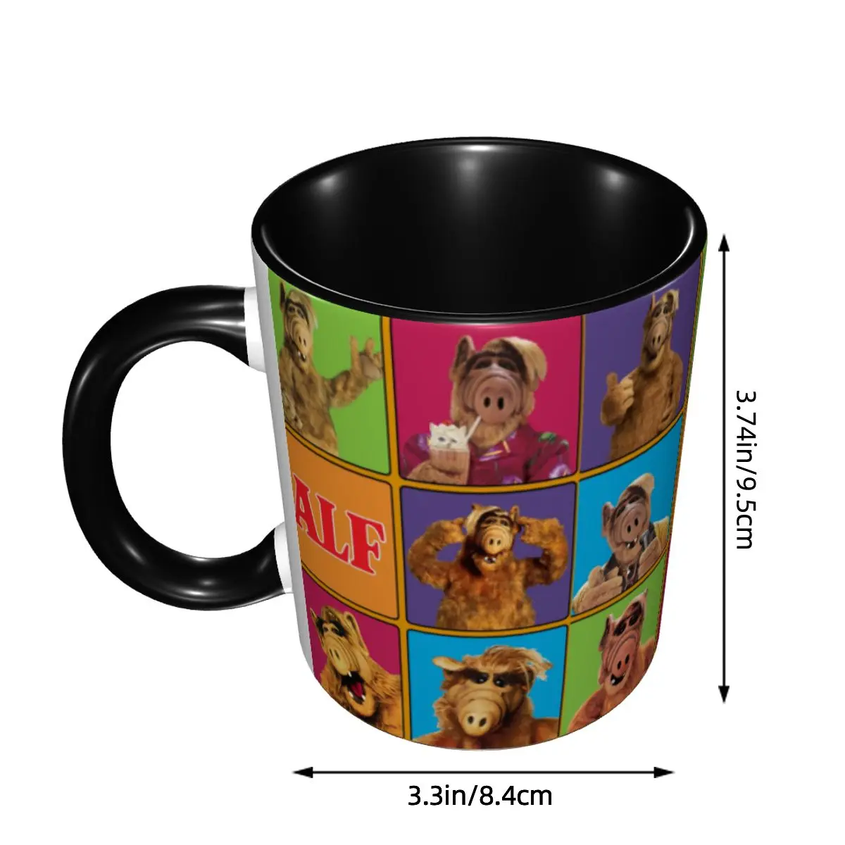 Alien Life Form Multiple Squares Mugs Custom Alf Ceramic Coffee Mug Creative Gift