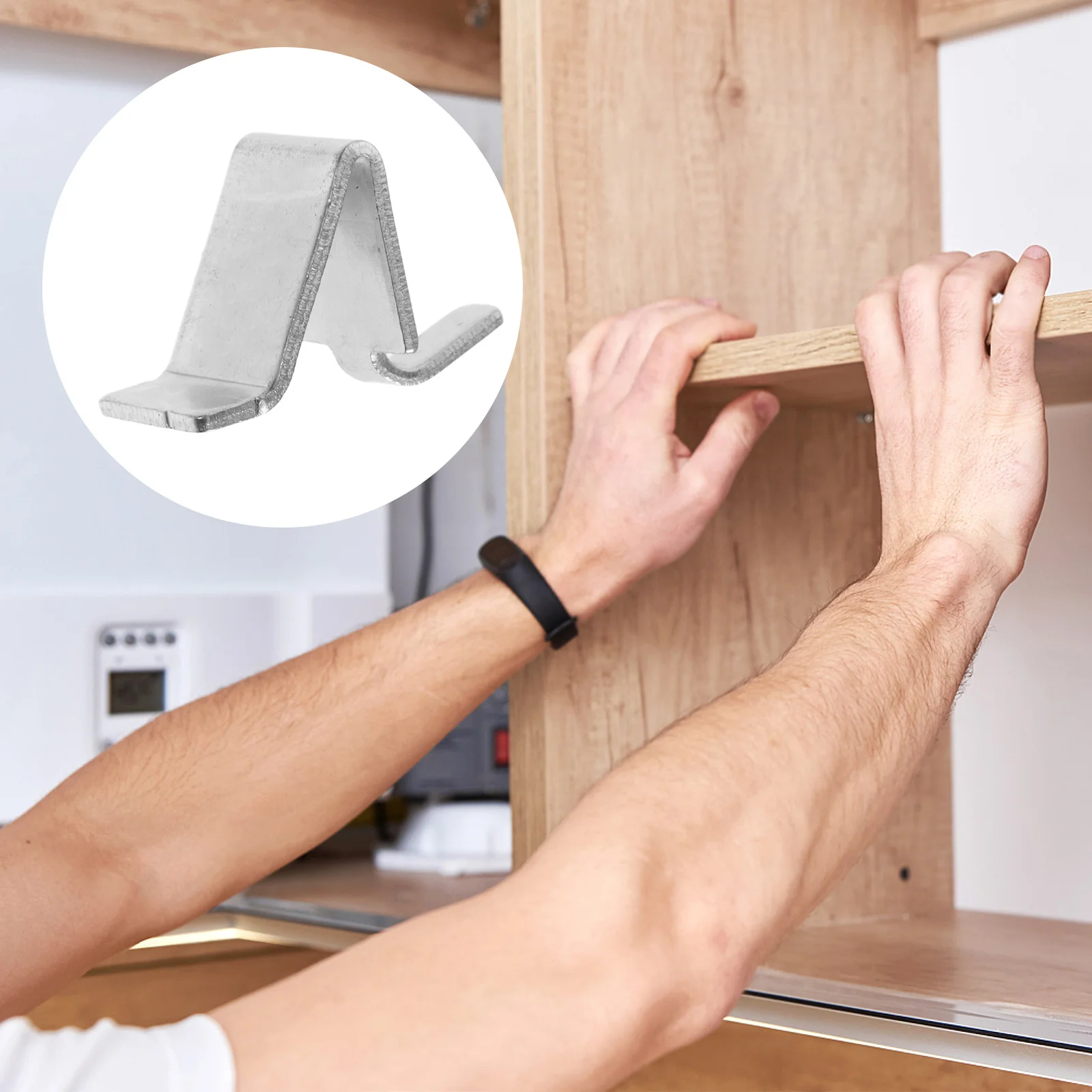 

10Pcs Cabinet Shelf Clips Heavy Duty Metal Support Clips for File Cabinet Shelving Kitchen Storage Brackets Metal Shelf Supports