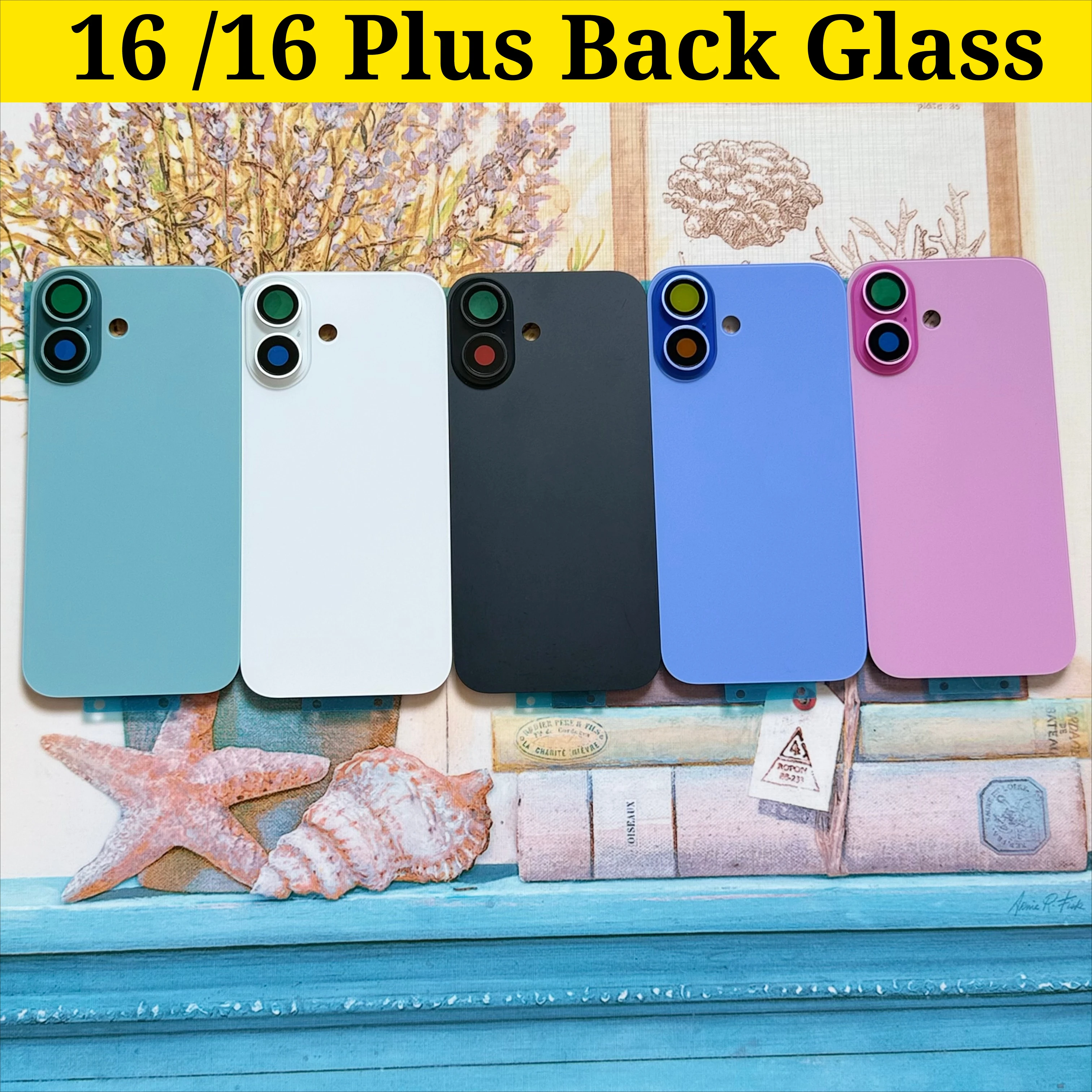 1PCS Replacement Back Glass For iPhone 16 /16 Plus Rear Housing Back Cover Glass Repair Parts