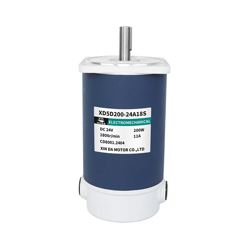 

High-Speed 12V/24V DC Motor 200W With Strong 3000 Rpm Forward Reverse Adjustable Speed Brush Commutation for Fan Boat Use