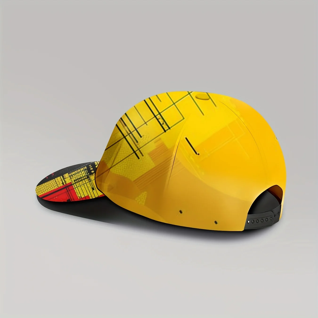 1pc Style Baseball Cap Compatible for Men & Women - Full-Body, Breathable Sun Shield, Adjustable Snapback, Futuristic