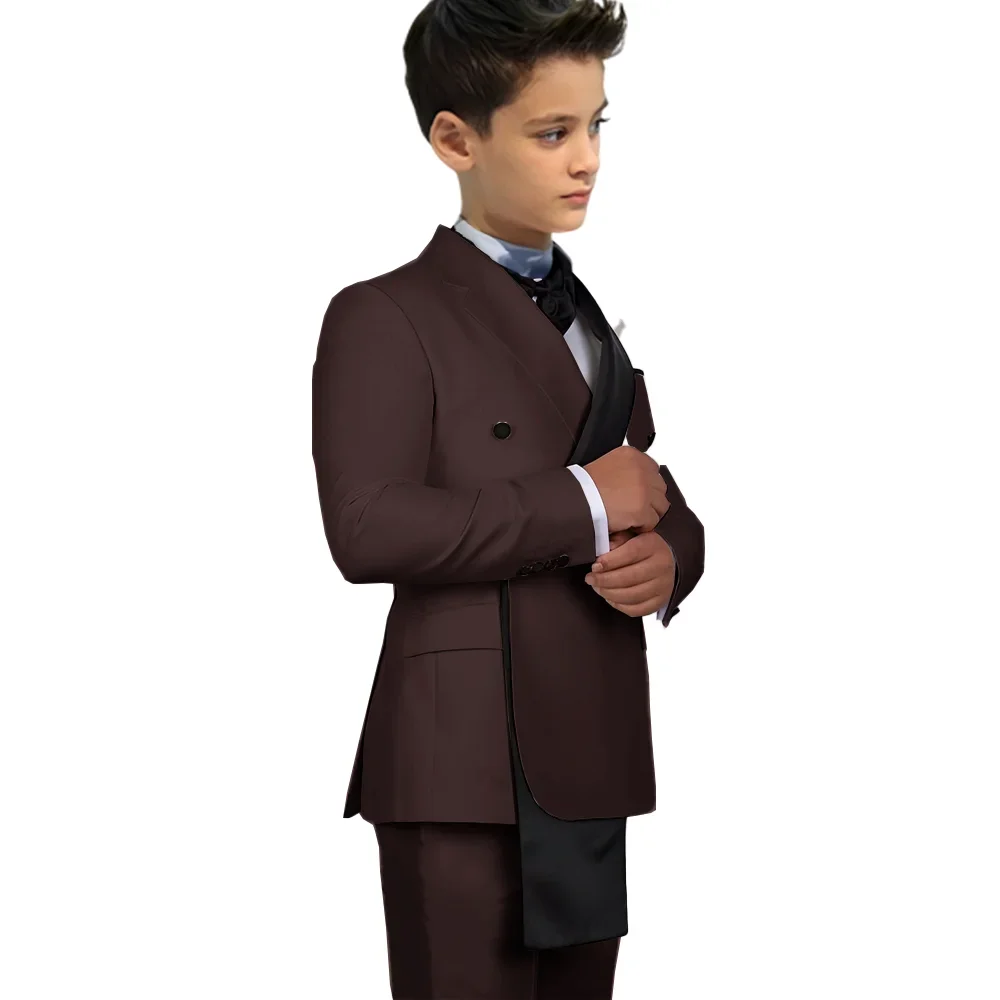 Abiti da ragazzo patchwork 2 pezzi Giacca in colori misti Smoking per bambini per festa di nozze 2-16 anni Abiti per bambini personalizzati