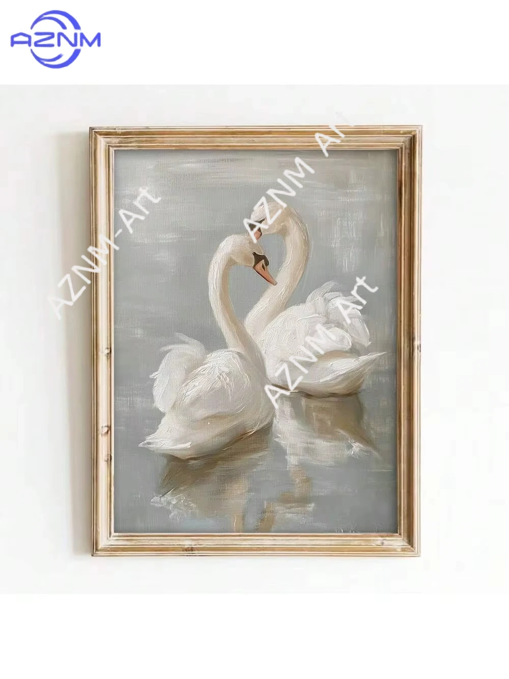 1 Stück, rahmenloses Schwan-Vintage-Kunst-Leinwandposter, Bauernhaus, rustikale Dekoration, Retro-Gemälde, Druck, Heimwanddekoration, ideales Geschenk
