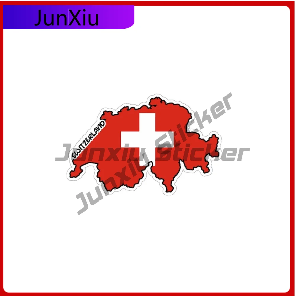

Switzerland Map Flag Sticker Decorative Waterproof Decal Accessories Bumper Suv Window Motorcycle Sticker Funny Decoration Refle