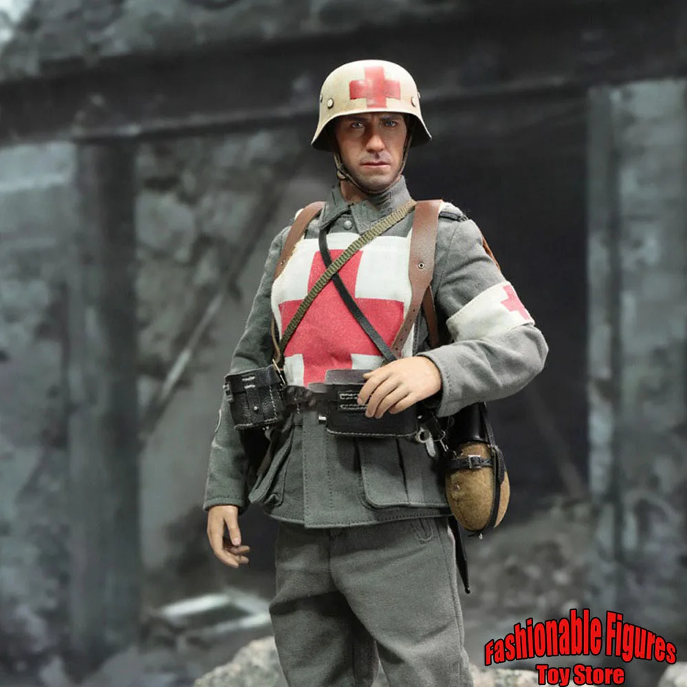 DID D80183 1/6 الرجال الجندي ضابط طبي ضابط الطري مجموعة كاملة 12 بوصة عمل نموذج لجسم الحرب العسكرية جمع الدمى #1
