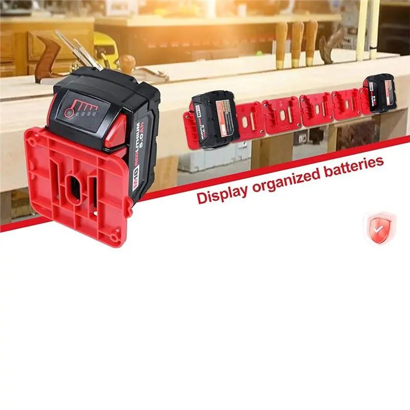 

TFORU-Battery Mounts Dock Holder(12Pcs) For M18 18V Battery Holder Fits For M18 48-11-1815 Etc W/24 Screws No Battery