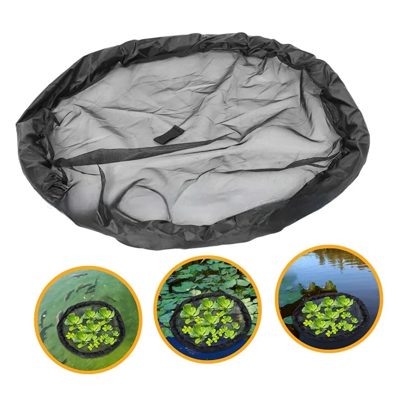 

AT21-Floating Flora Fish Barrier, 17.7In Plant Protector Floating Island For Garden Water And Pond Decor Black