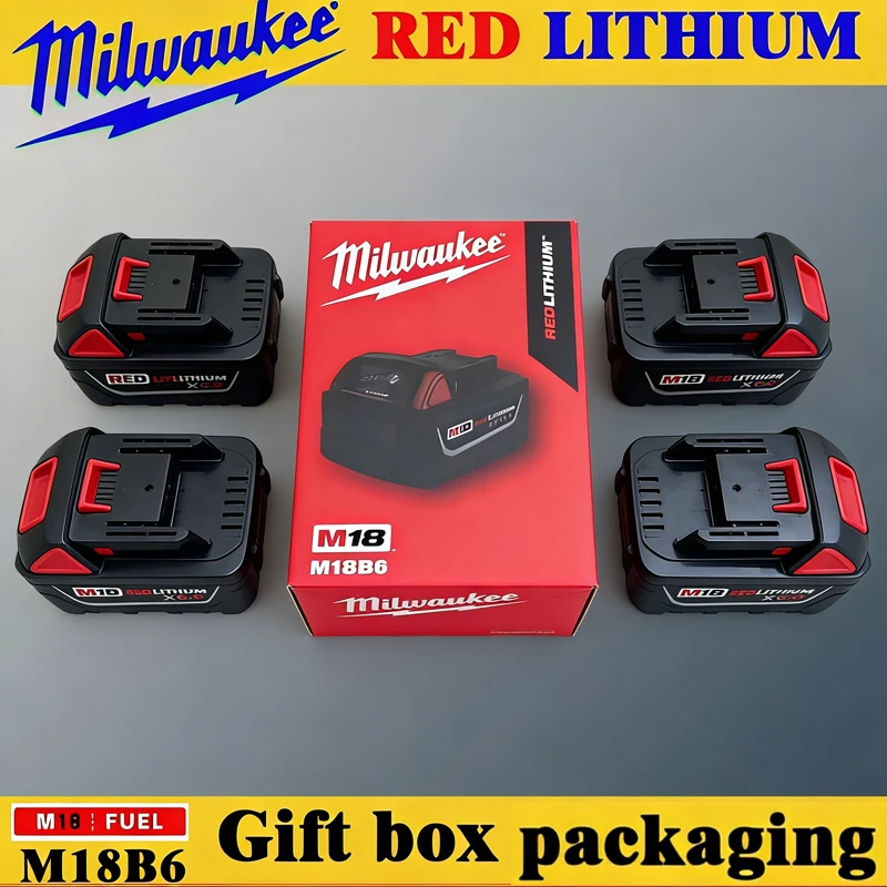 

Milwaukee M18 6.0Ah High Output Battery 18V Lithium-ion Rechargeable for Milwaukee M18 Cordless Power Tools