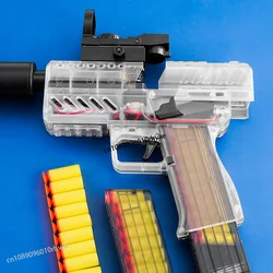 Uzi Submachine Gun Electric Repeating Soft-Bullet Gun Can Fire Toy Gun Long-Range Launcher 2025 Christmas Gift