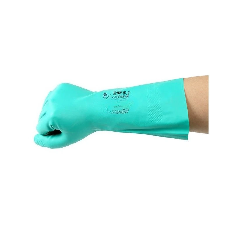 Nitrile chemical protection gloves, weak acid and alkali solvent resistant gloves, industrial extended labor insurance