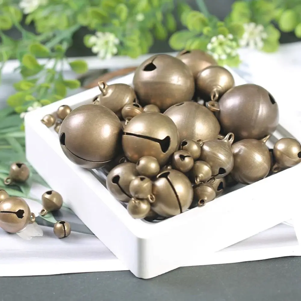 50/20/10/5pcs Festival Party Decoration Bronze Metal Jingle Bells Multifunctional Pet Collar Pendant Christmas Tree Decorations