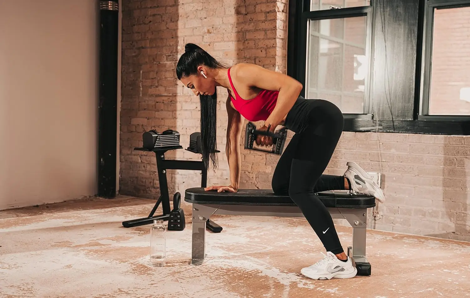 حامل أثقال عمودي كبير ورف لتخزين الأوزان، فضي/أسود لتخزين معدات الجيم المنزلي