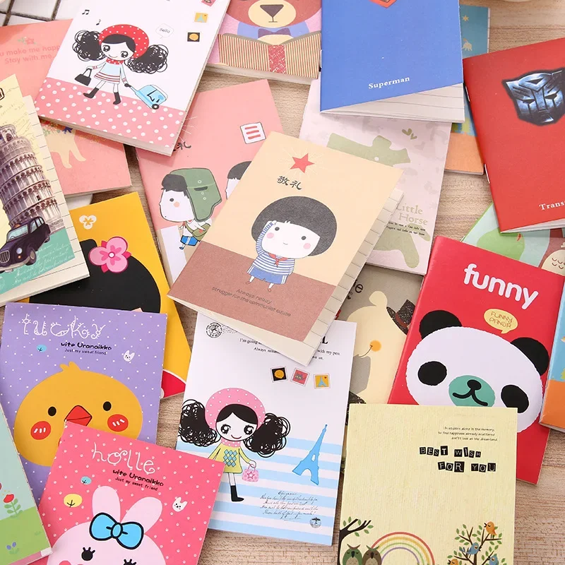 30 Pcs Small Book Cute Small Gift Wholesale Portable Notebook Stationery Mini Notebook with Pocket Book