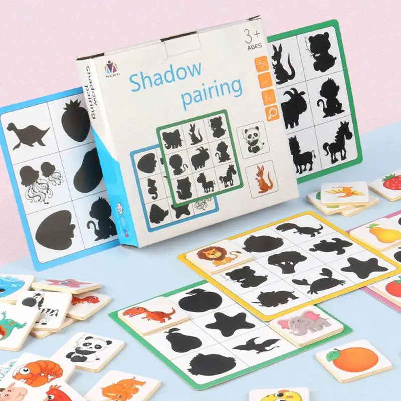 

Memory Matching Game For Kids Montessori Toys Shadow Matching Game Fruit Animal Pairing Game For Matching Skills Kids Memory