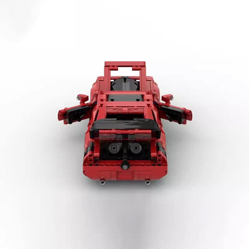 รถ Serie Dodge Challenger รถสีแดงรุ่นใช้งานร่วมกับรถขนาดใหญ่ Building Blocks อิฐ DIY ของเล่นสําหรับชายหญิง XMAS ของขวัญ