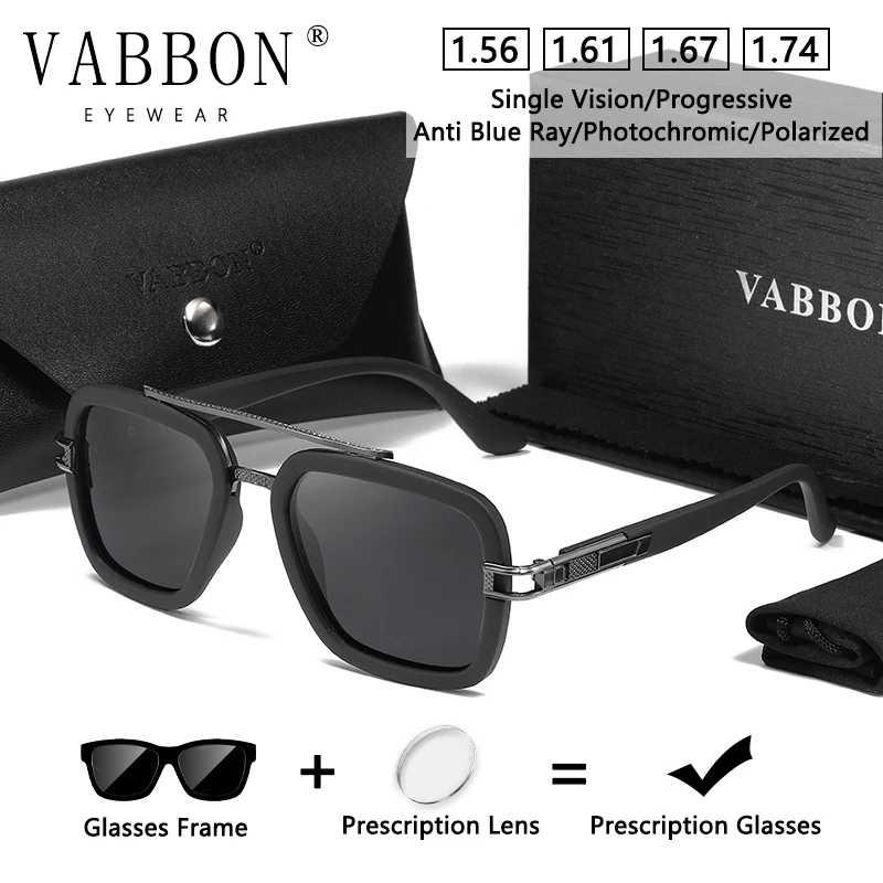 Vabbon модные мужские очки по рецепту двойные очки для близорукости мужские новые модные очки с защитой от синего света стильные плоские очки против усталости фотохромные очки 888