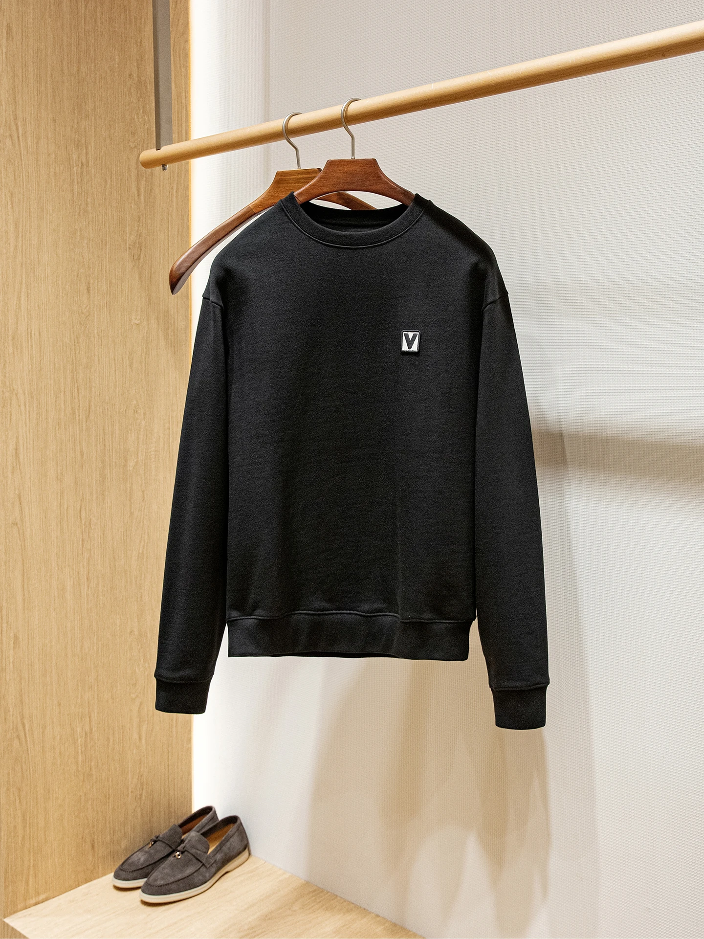 

VA 480g Ribbed Cotton High Count Men's Loose Sweater