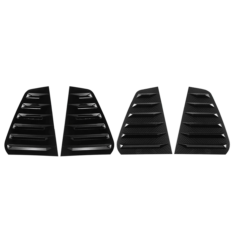 Car Rear Side Window Louvers, For Golf 7 R MK 7 7.5 2013-2020 Racing Style Window Blinds Air Vent Scoop Cover