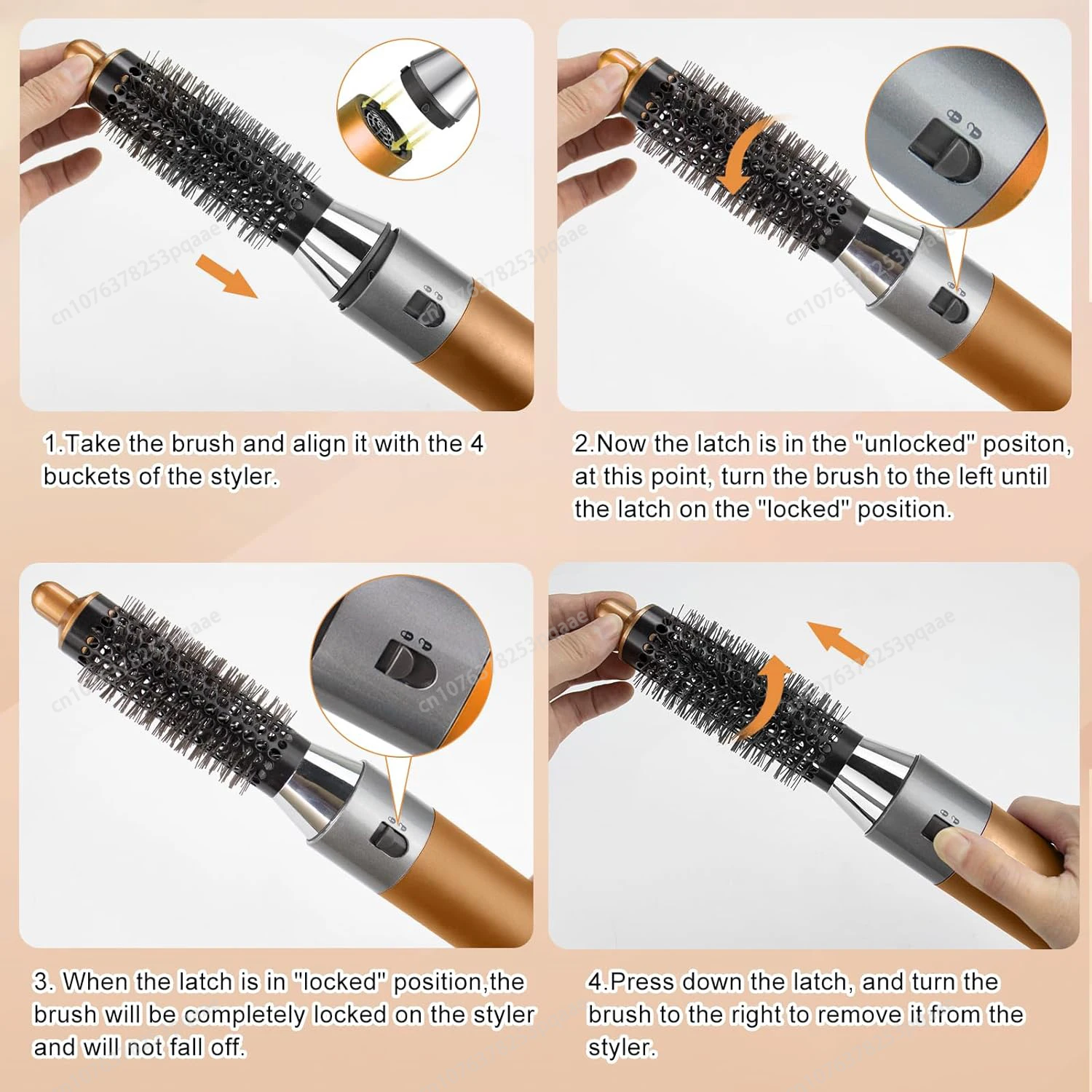 20/38/55MM Round Volumizing Brush for Dyson Airwrap HS01/HS05 Attachment Cylinder Comb Fluffy Nozzle Curling Brush Replacement image 2