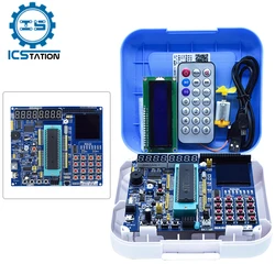 C51 STC89C52 mikrodenetleyici geliştirme kurulu LCD1602 8051 MCU STC89C52 denetleyici 32/64-bit işletim sistem kartı