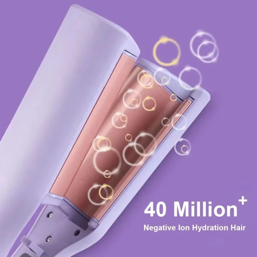 

Large Curl 32MM Water Wave Hair Curler Quick Heating Temperature Control French Egg Roll Curling Iron Plastic Casing