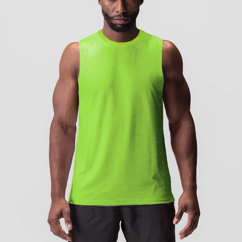 Blank Summer Gym Warriors Tank Top Mens Fitness Clothing Quick Dry Bodybuilding Sleeveless Shirts Men Fashion Basketball Vest