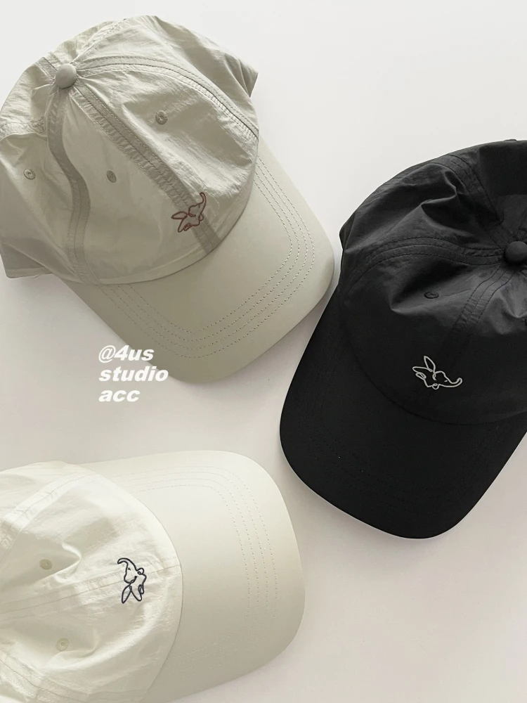 

Summer light and breathable quick-drying sun hat female embroidery cap male face small baseball cap