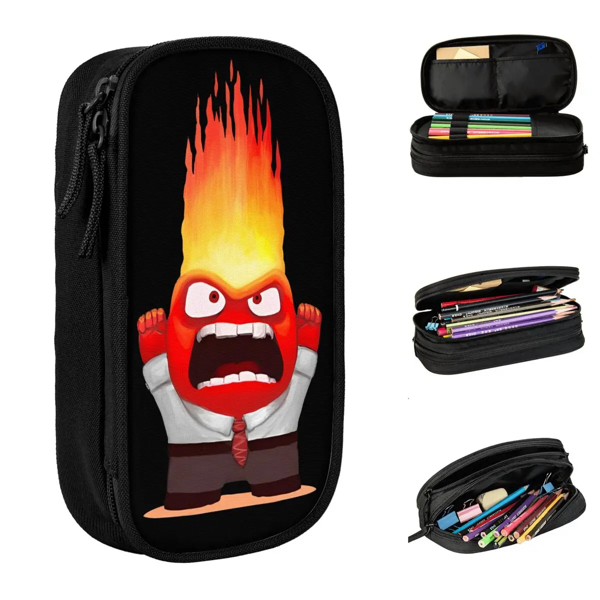 Fun Anger Inside Out Pencil Cases Pencil Box Pen Holder for Student Big Capacity Bag Students School Gifts Stationery