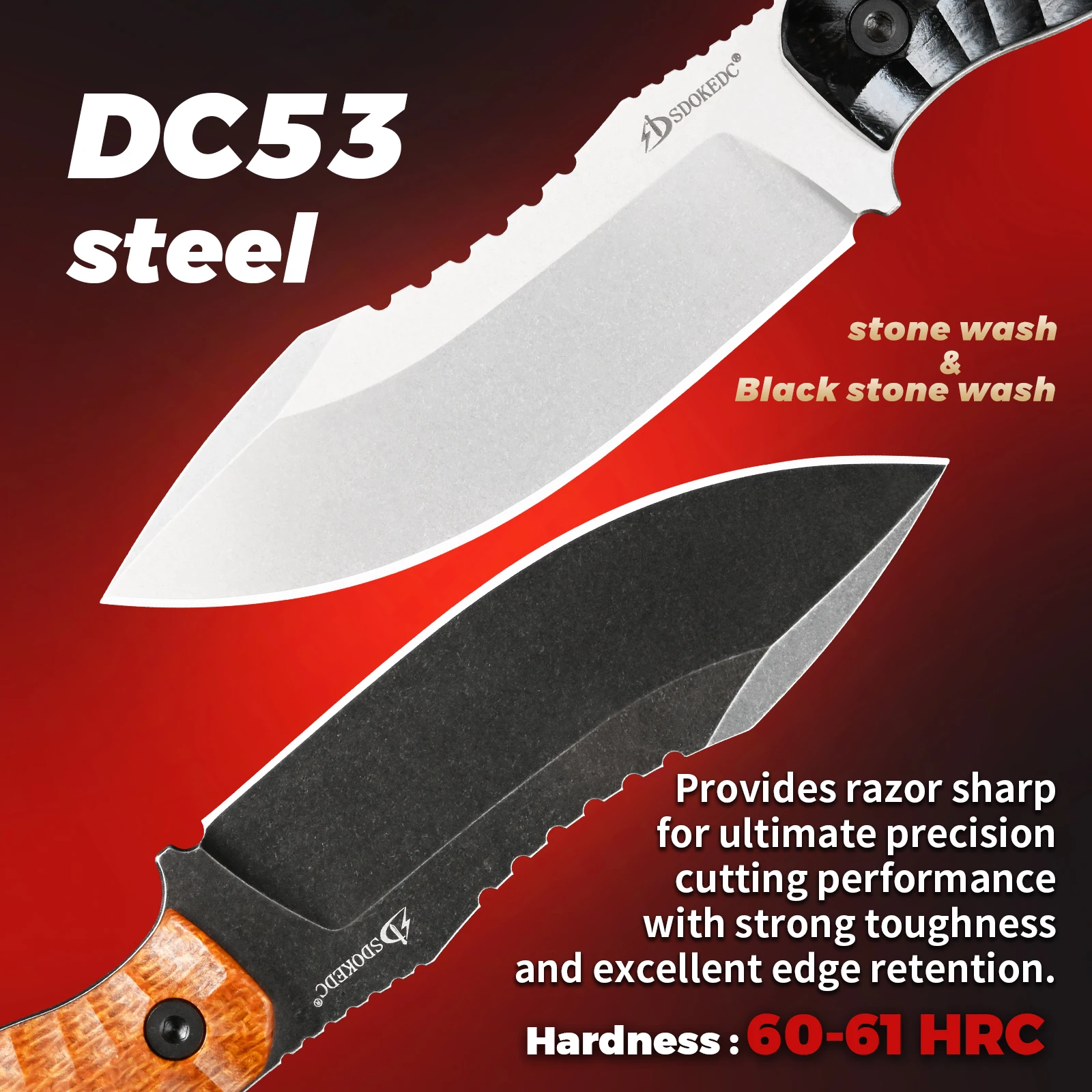Pisau Utilitas Baja SDOKEDC DC - Bushcraft Knife Fixed ulasan dan harga