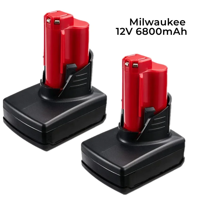 12V 6.8Ah Replacement Battery for Milwaukee M12 Lithium-Ion 48-11-2410  XC 48-11-2420 48-11-2411 48-11-2401 48-11-2402 12 Volt